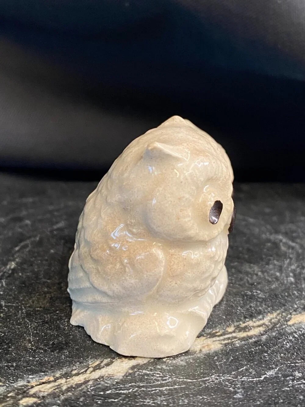 Vintage Mt. St. Helens Volcanic Ash Double Owl Figurine Handcrafted 1980s